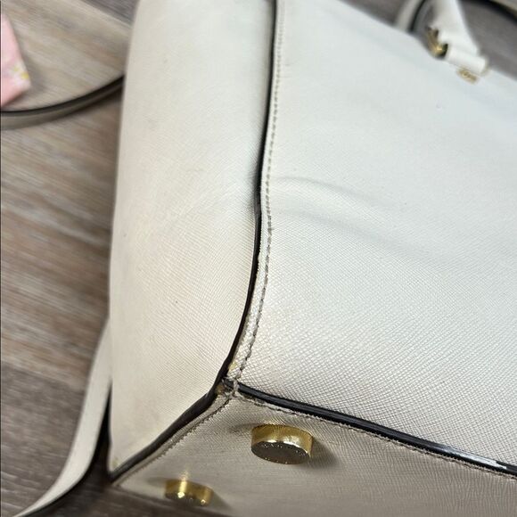 2828 Michael Kors White Leather Briefcase Handbag 243452828 - Picture 16 of 16